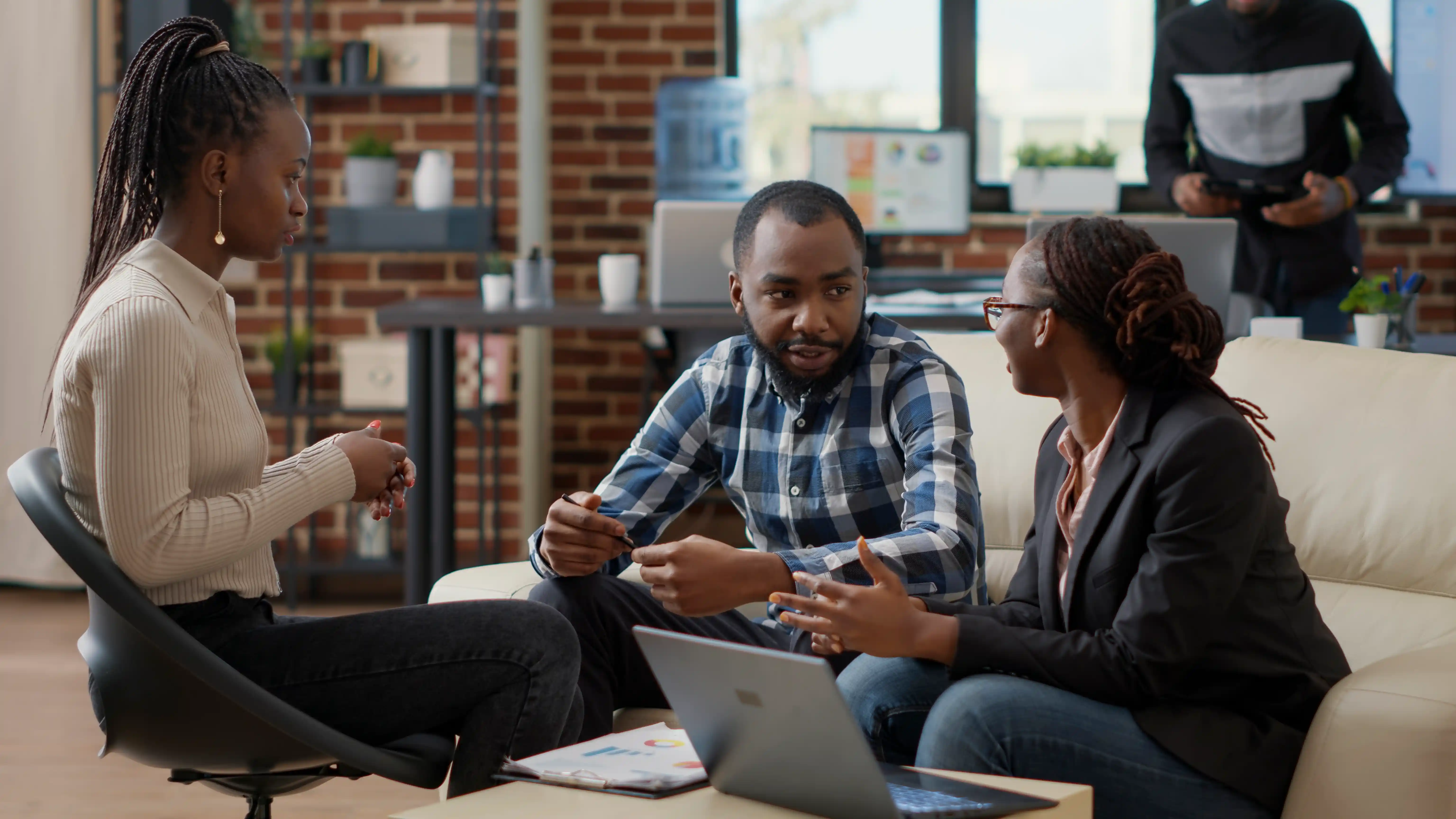 Recruiters interviewing a software developer